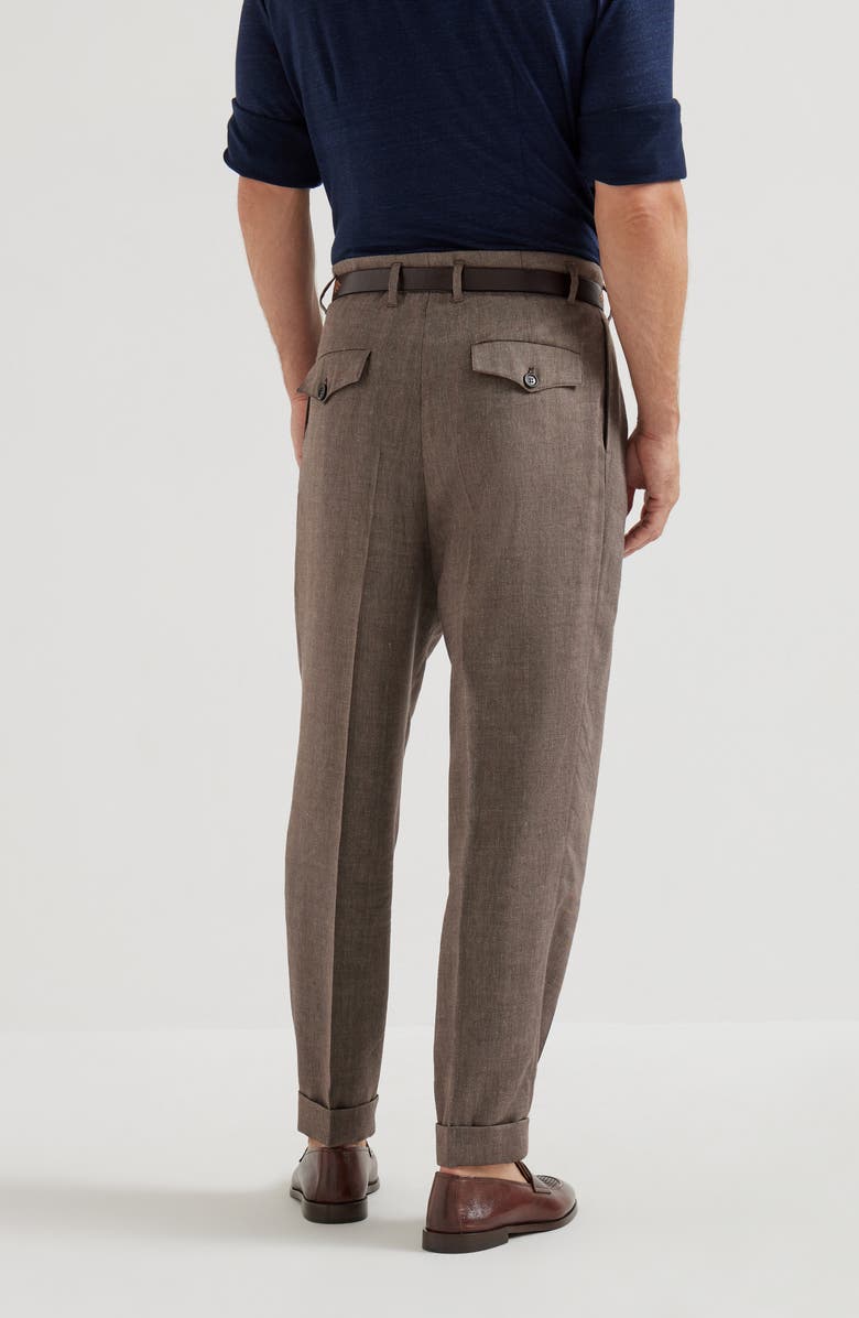 Brunello Cucinelli Chevron trousers, Alternate, color, Hazelnut