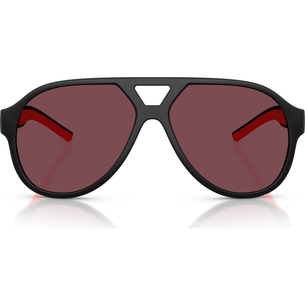Scuderia Ferrari 58mm Pilot Sunglasses In Burgundy