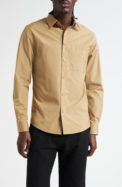 EKD Stamp Cotton Poplin Button-Up Shirt