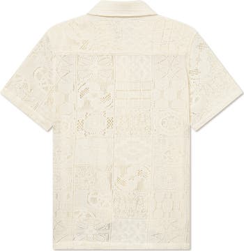 Hector Lace Short Sleeve Button-Up Shirt