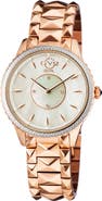 GV2 Women's Siena Mother of Pearl Dial Stainless Steel Watch, 38mm - 0.0044 ctw