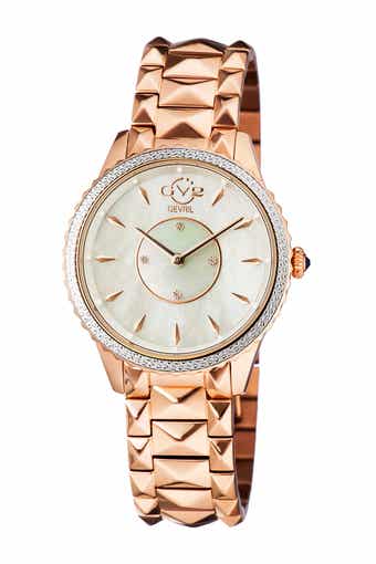 GV2 Women's Siena Mother of Pearl Dial Stainless Steel Watch, 38mm - 0.0044 ctw