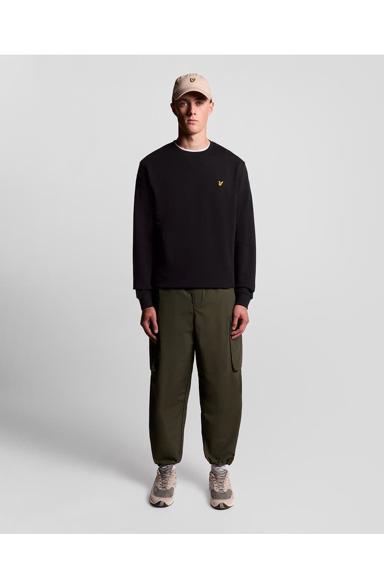 Lyle & Scott Crew Neck Sweater, Alternate, color, Jet Black