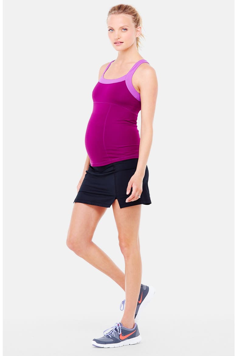 Ingrid & Isabel® Active Maternity Skirt, Alternate, color, JET BLACK