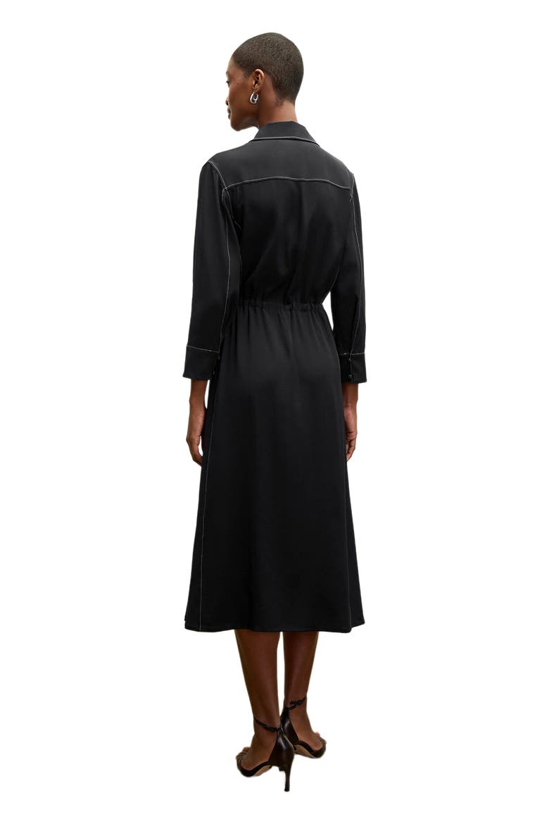 Pepper Dress - Washable Silk Top Stitch, Alternate, color, Black