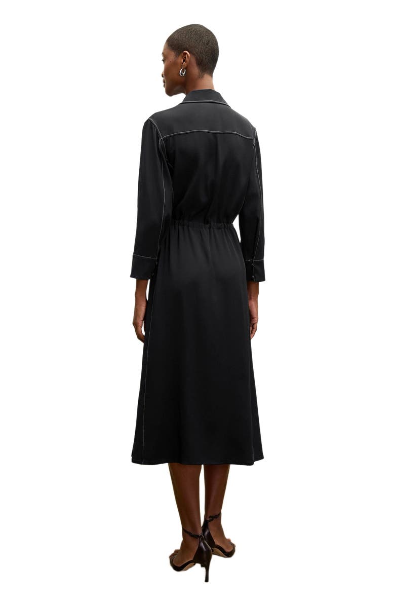 M.M.LaFleur Pepper Dress - Washable Silk Top Stitch, Alternate, color, Black