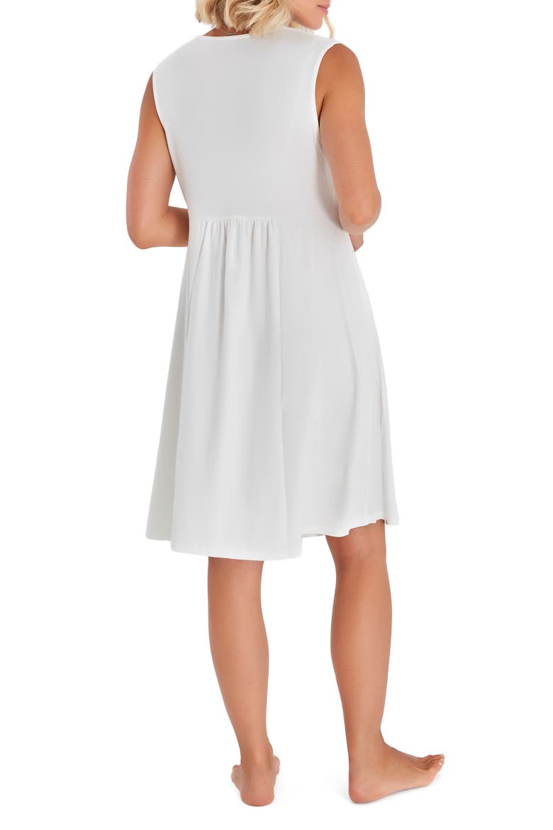 Sleep Well Maternity/Nursing Nightgown & Robe Set, Alternate, color, ECRU