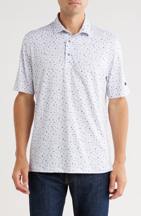 Dancing Chips Print Golf Polo