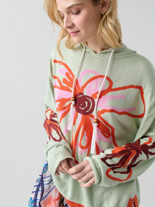 Lingua Franca Reina Hoodie In Light Teal