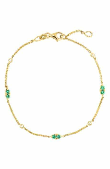 El Mar Diamond & Emerald Station Bracelet (Nordstrom Exclusive)