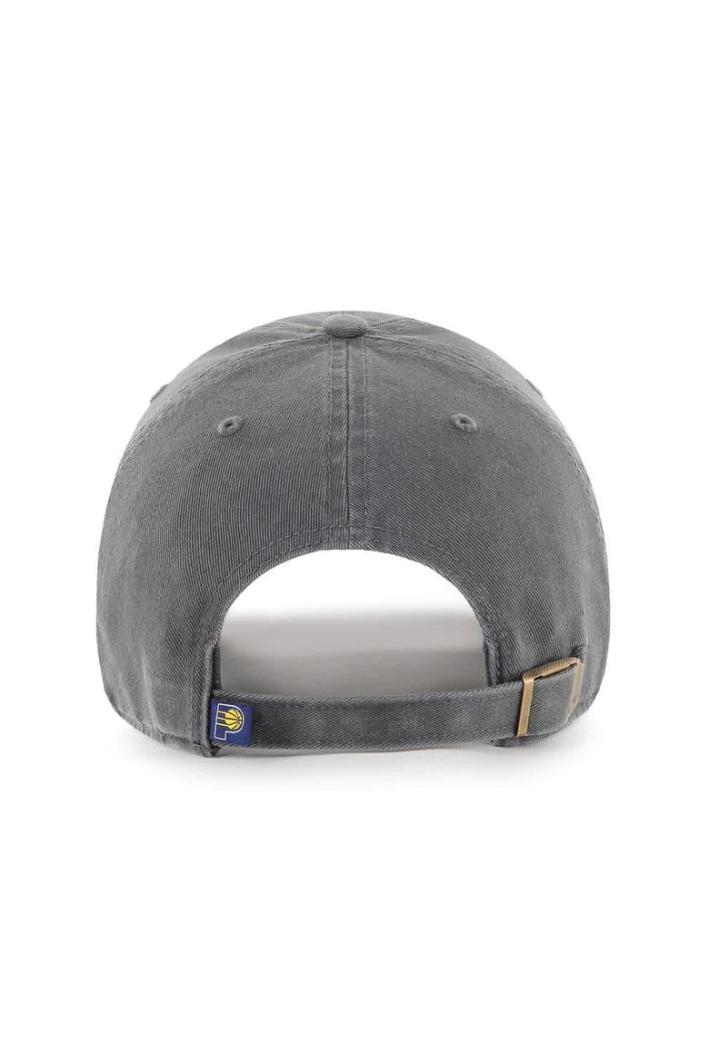 Men's '47 Charcoal Indiana Pacers Primary Logo Clean Up Adjustable Hat, Alternate, color, Charcoal