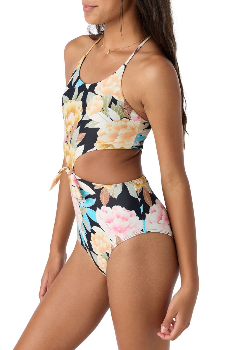 O'Neill Kids' Mikah Knot Front One-Piece Swimsuit, Alternate, color, 