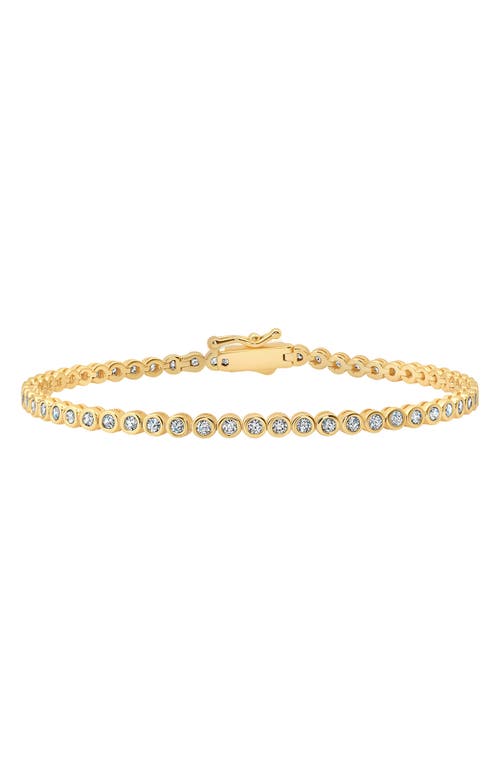 Crislu Round Cubic Zirconia Bracelet In Gold