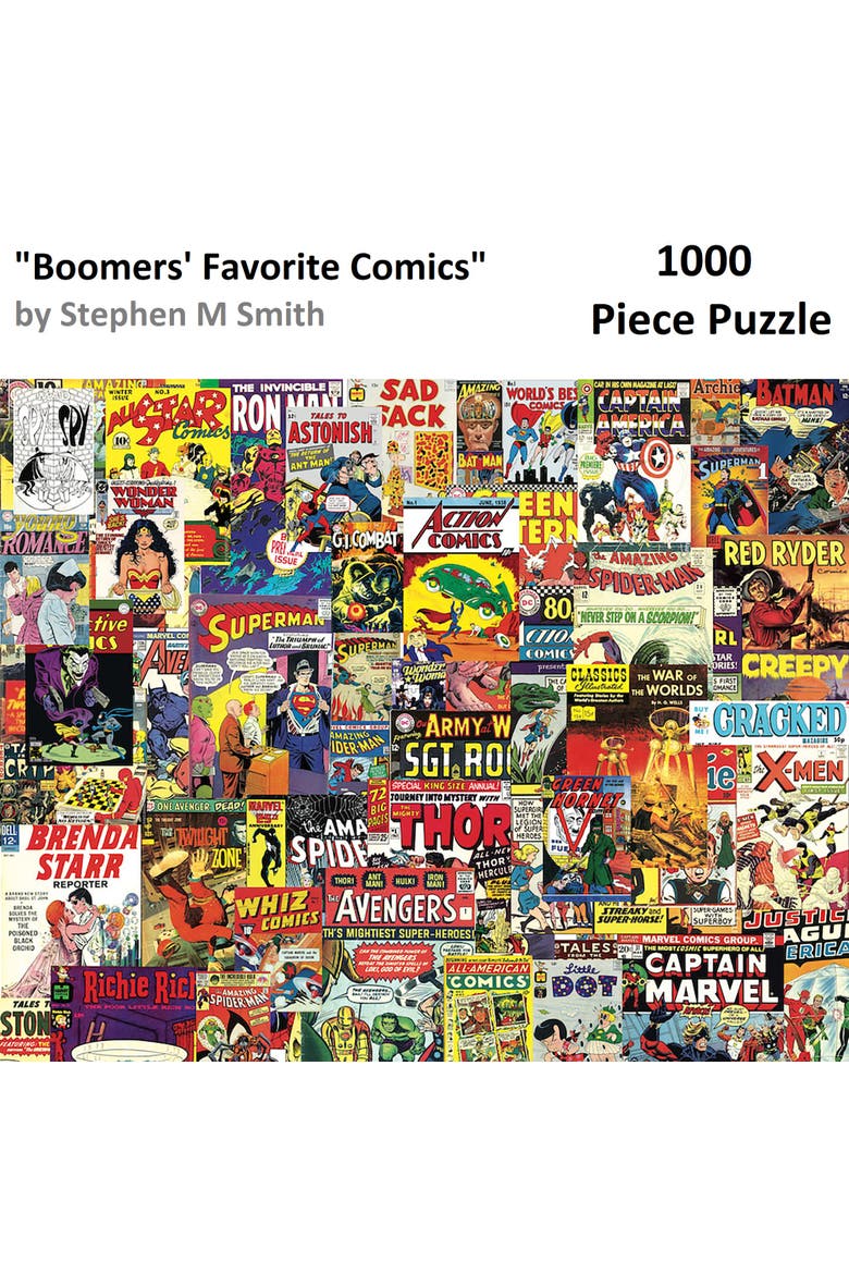 Boomers' Favorite Comics by Steve Smith, 24" x 30", 1000 Piece Puzzle, Alternate, color, Multicolored