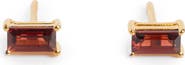 Local Eclectic Baguette Cut Birthstone Stud Earrings