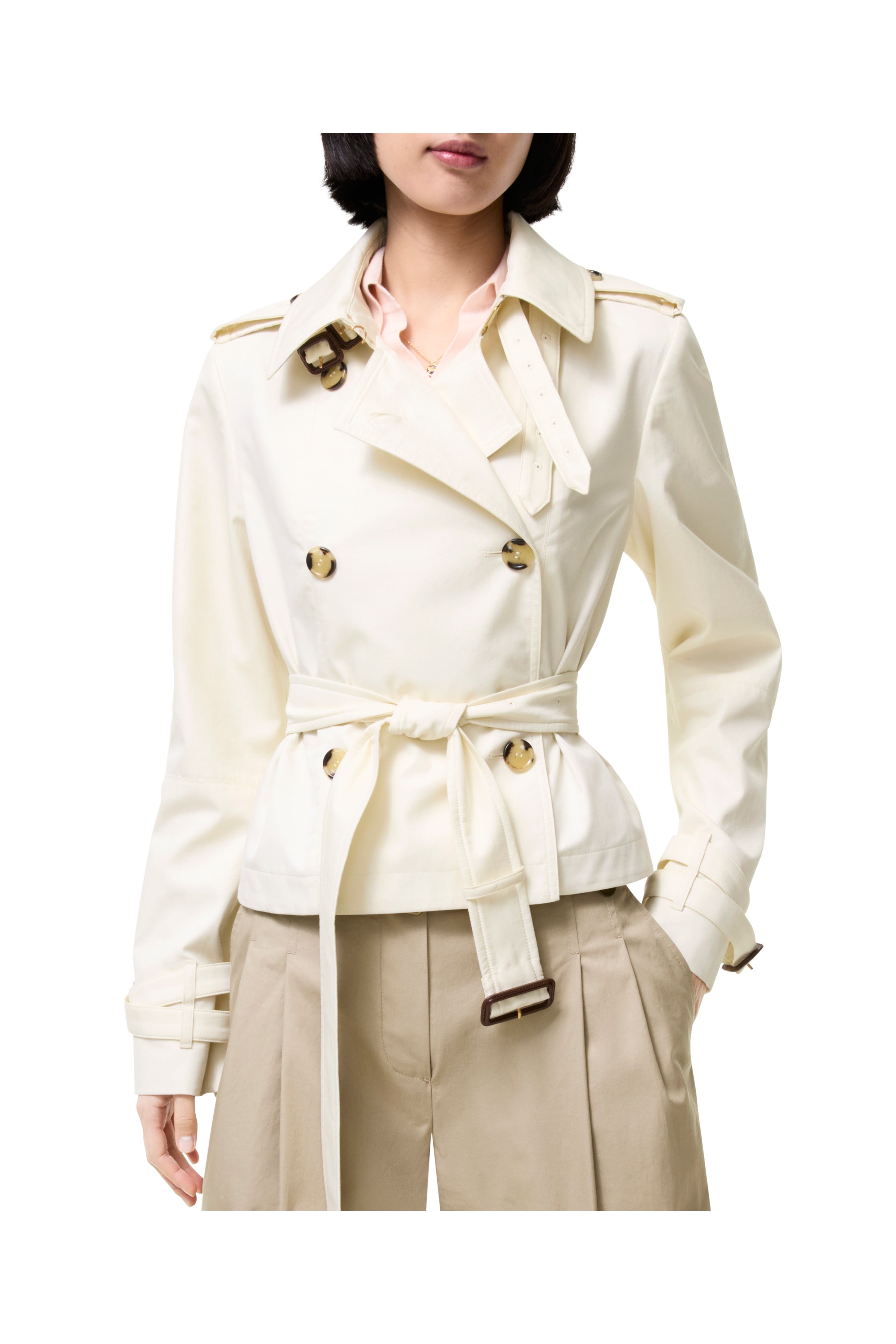 Cropped Tropical Gabardine Swarby Trench Jacket (Women) | Nordstrom