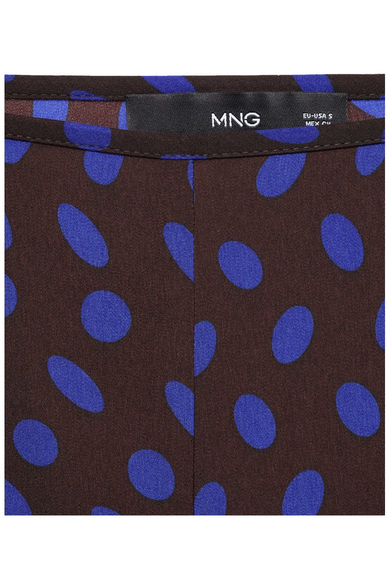 Polka Dot Flare Leg Pants, Alternate, color, BROWN