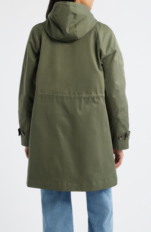 Bernardo Hooded Raincoat In Green