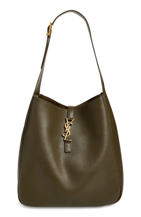 Large Le 5 À 7 Leather Hobo Bag