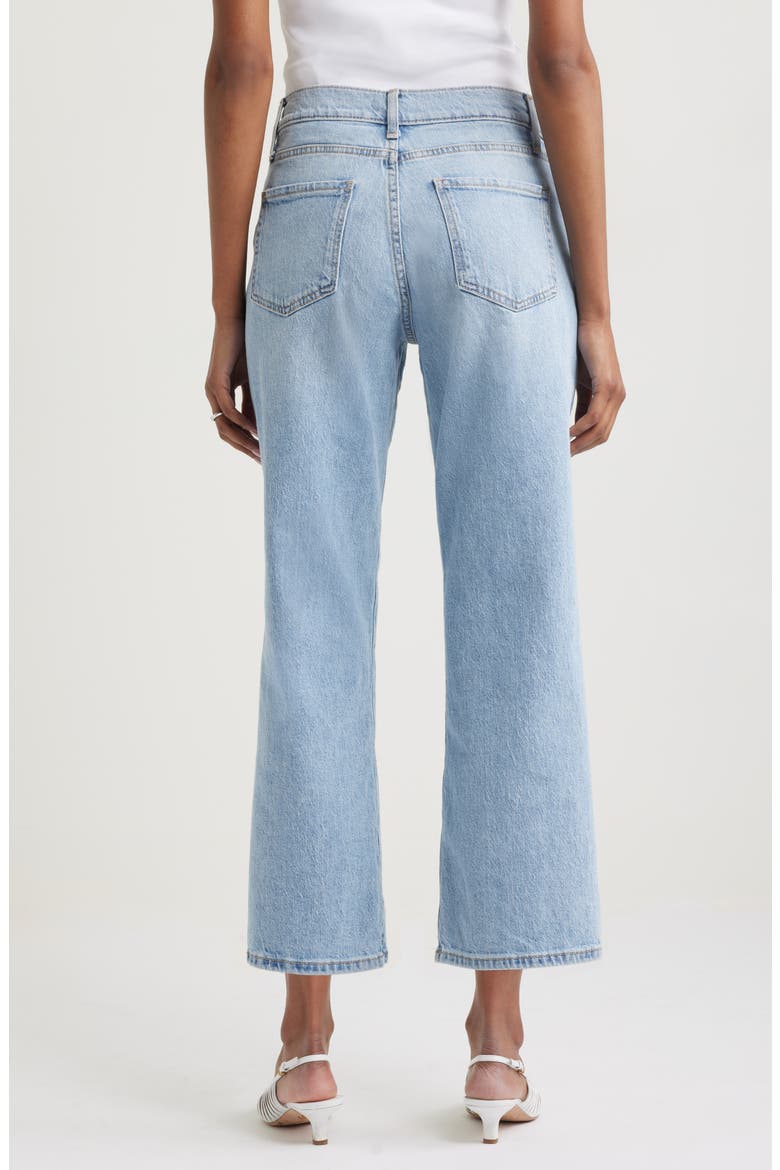 High Waist Relaxed Straight Leg Jeans, Alternate, color, LIGHT WASH