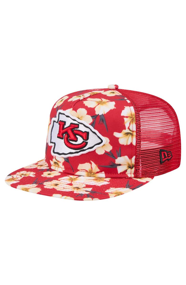 New Era Men's New Era Red Kansas City Chiefs Adventure Pattern Golfer Snapback Hat, Main, color, 