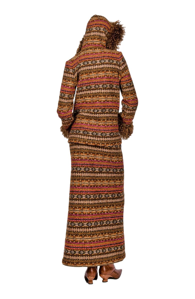 Anna Sui Fair Isle Fleece Hooded Jacket, Alternate, color, 