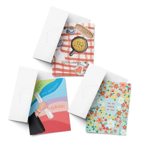 Celebration/Graduation Greeting Card Pack Sets (3 ct, Assorted) Let
s Celebrate, Rainbow Grad, So So Proud
