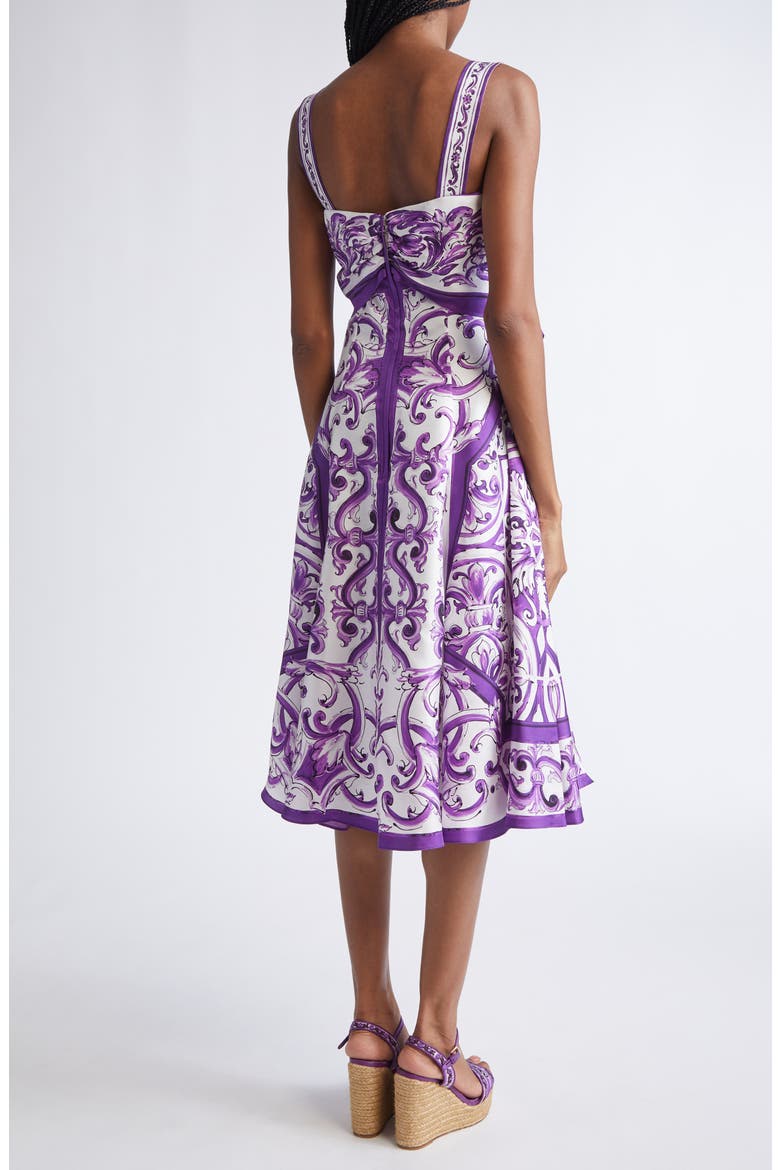 Majolica Silk Midi Dress, Alternate, color, HP5DQ MIX MAIOLICA L VIOLA