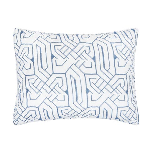 20" x 26" Marlowe Storm Geometric Cotton Standard Pillow Sham