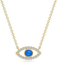 Lafonn Reconstituted Turquoise Evil Eye Necklace
