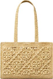 Tory Burch T Monogram Crochet Small Tote