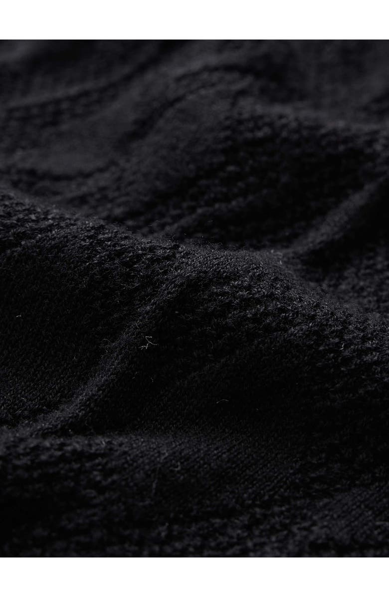 John Varvatos Alistair Broken Argyle Turtleneck Sweater, Alternate, color, Black