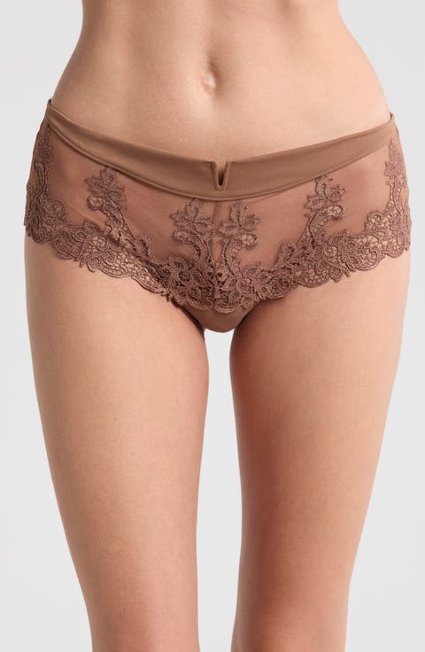 'Saga' Embroidered Boyshort Briefs