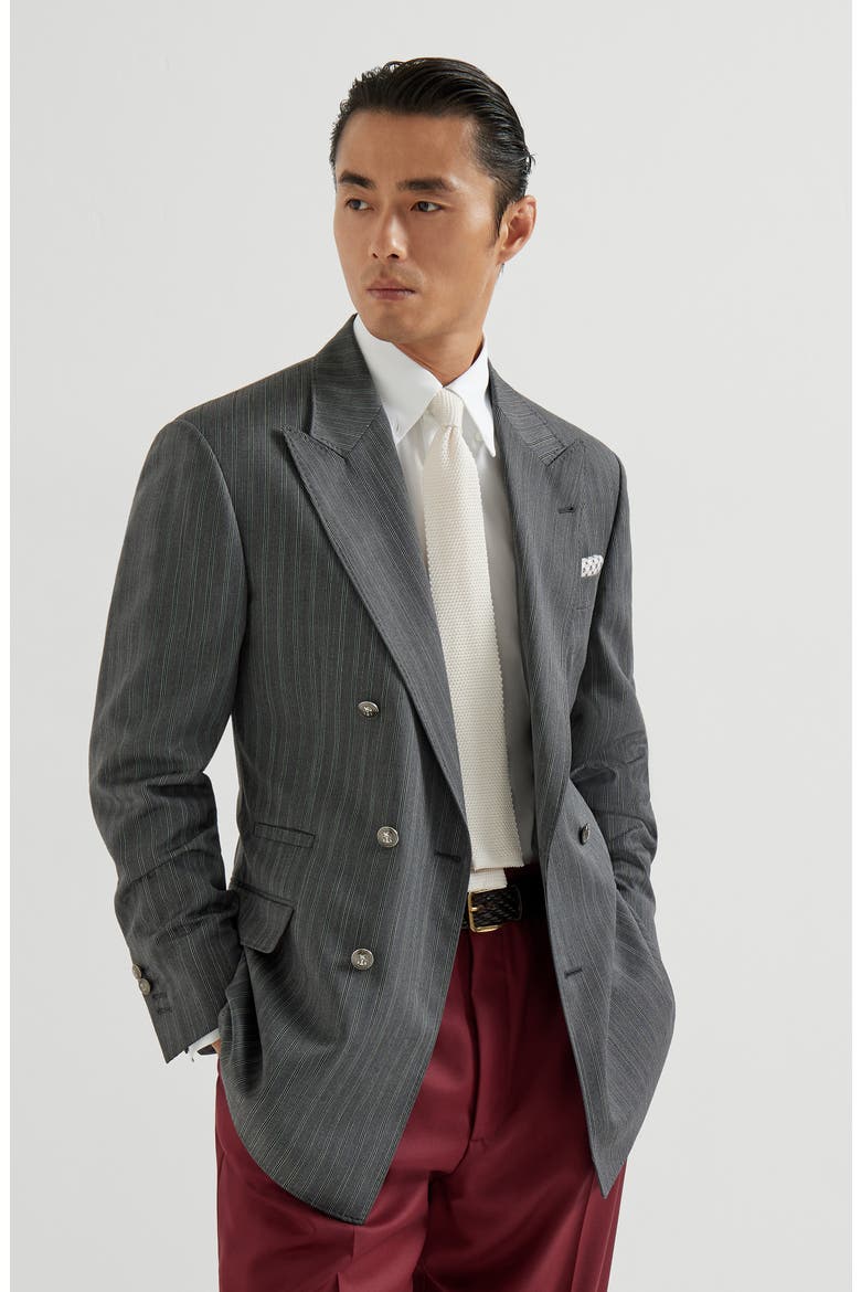 Virgin wool blazer, Alternate, color, Dark Grey