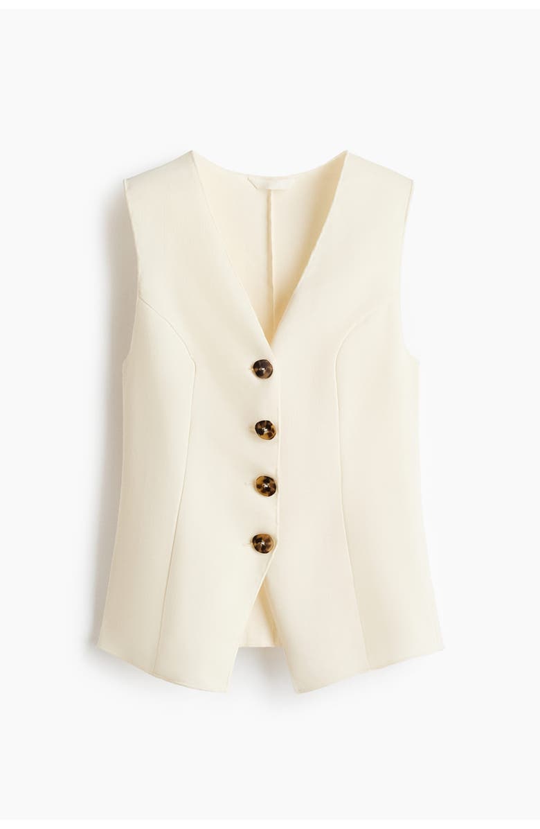 H&M Jersey Waistcoat, Main, color, Cream