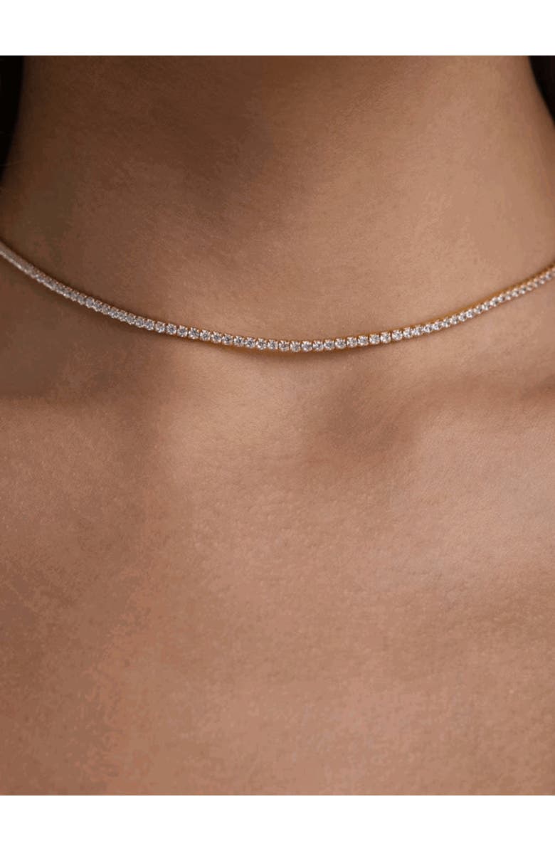 DLORIA Moonlit Tennis Necklace with AAAAA Cubic Zirconia, Alternate, color, 