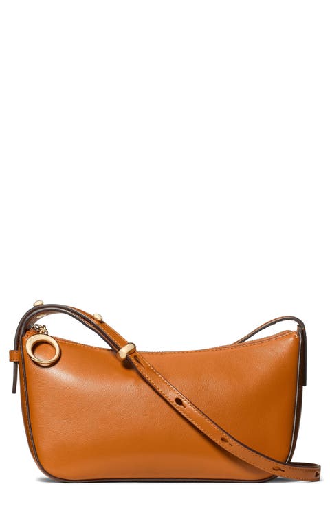halo fine grain leather crossbody bag