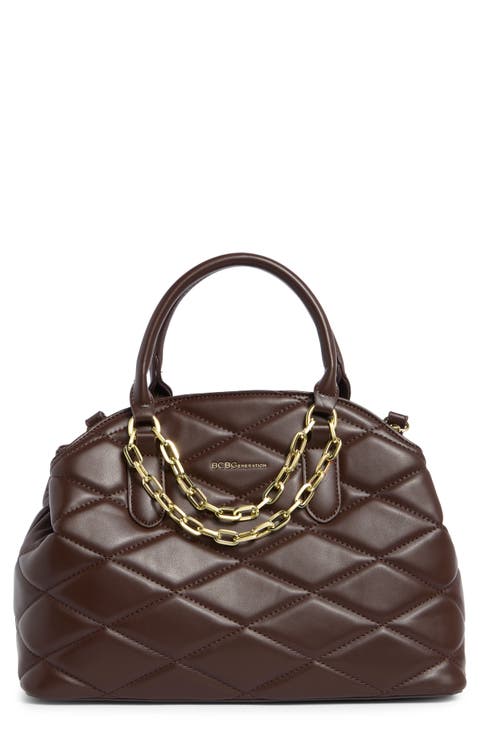 Quilted Double Compartment Satchel