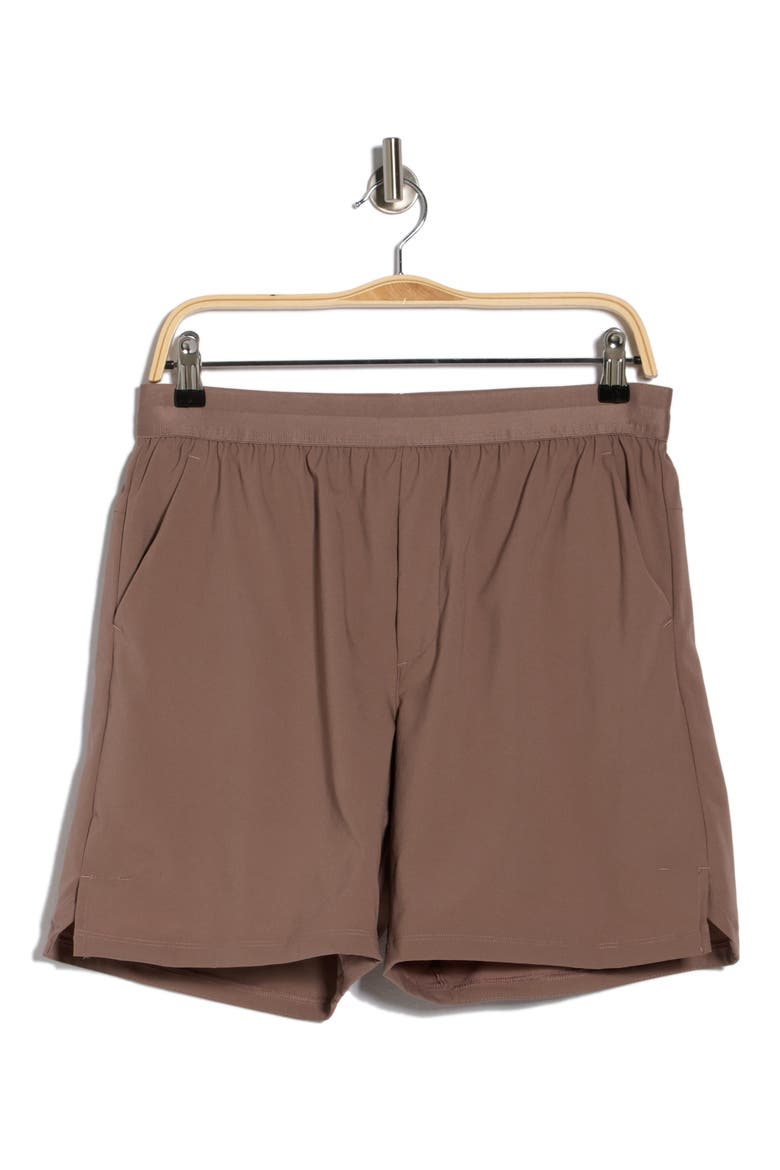 AC Lined 7-Inch Shorts, Alternate, color, BROWN