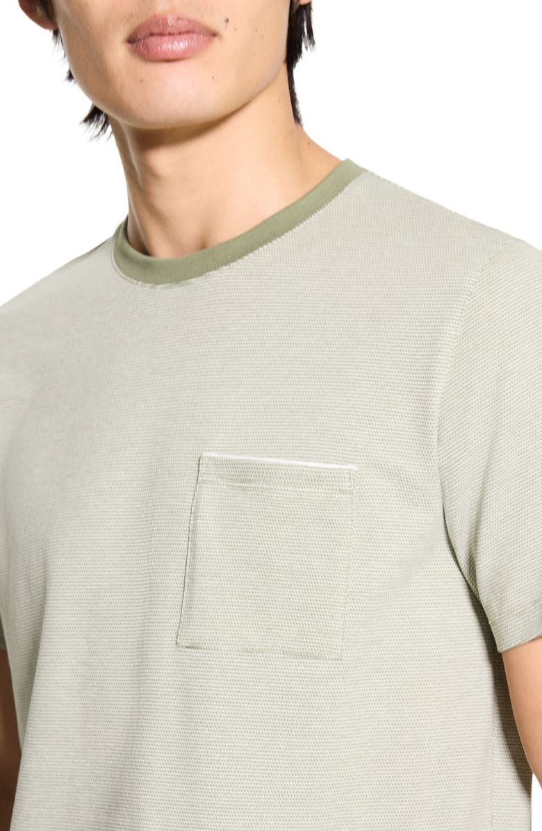 Theory Bird's Eye Ringer T-Shirt, Alternate, color, Green Multi