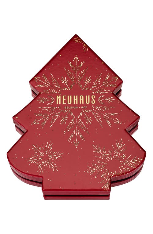 NEUHAUS 16-Piece Holiday Chocolate Christmas Tree Gift Box in Red 