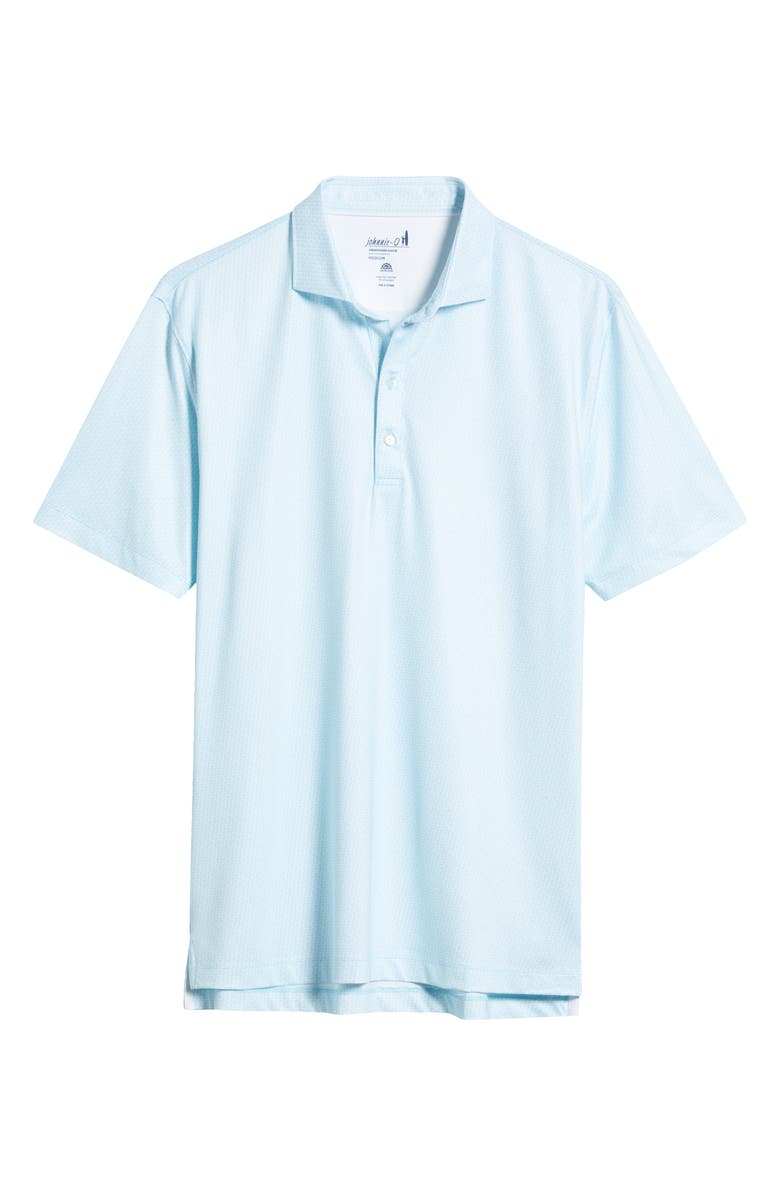 johnnie-O Island Times Geo Print Performance Polo, Alternate, color, Tarpon