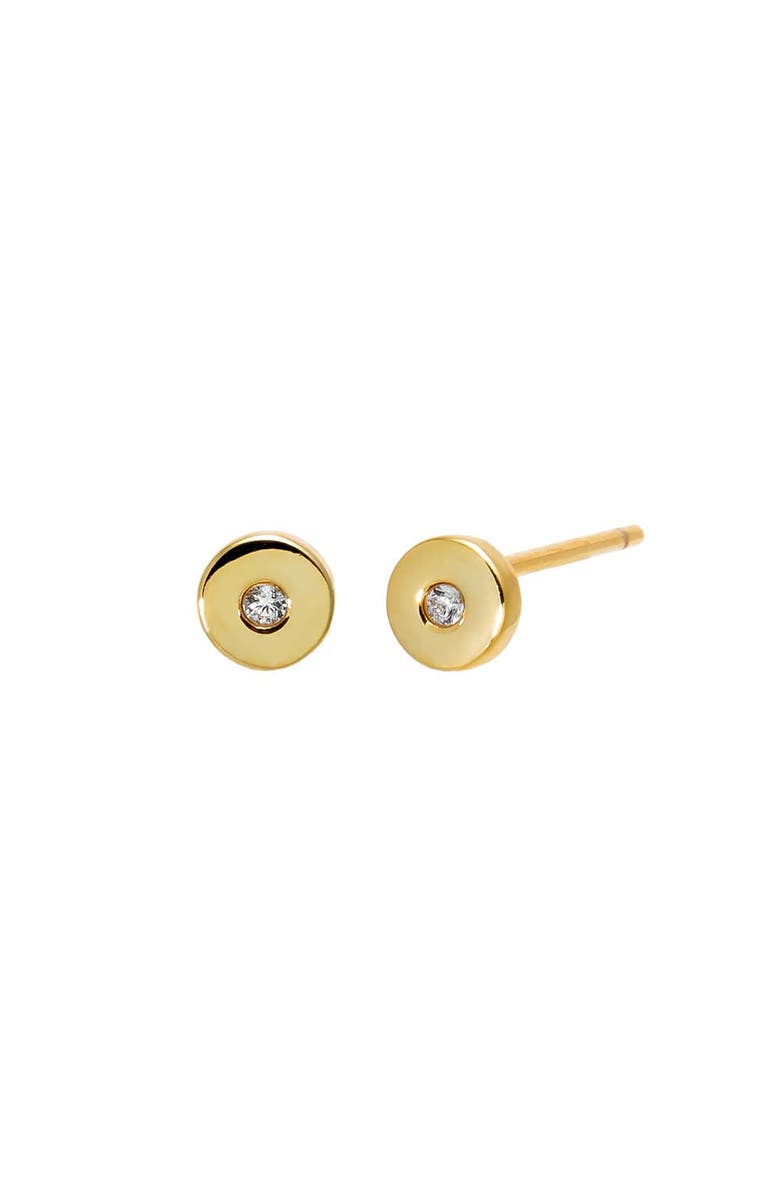 BY ADINA EDEN CZ Round Stud Earring, Main, color, Gold