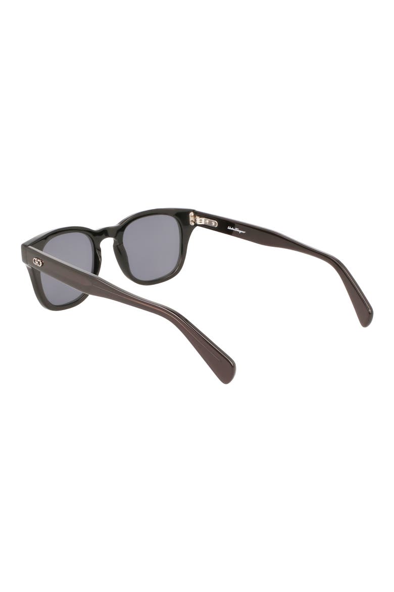 49mm Small Rectangular Sunglasses, Alternate, color, BLACK