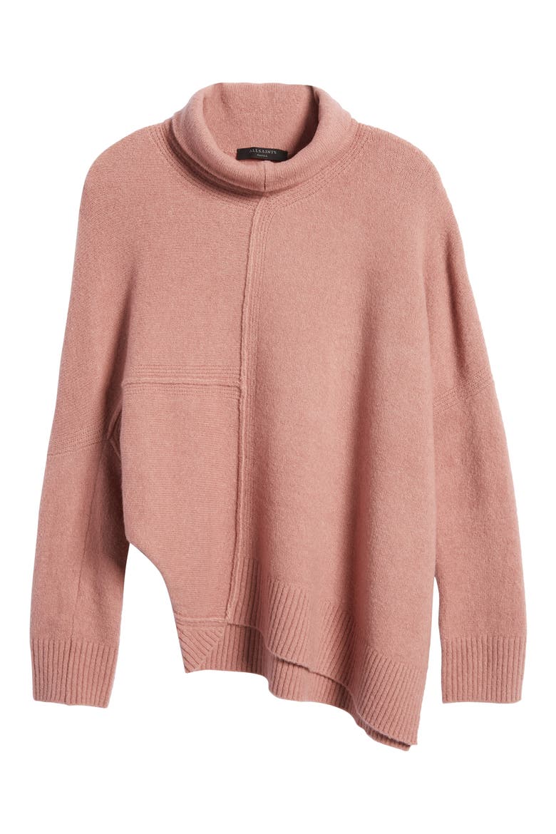 Lock Mock Neck Sweater, Alternate, color, SMOKE PINK