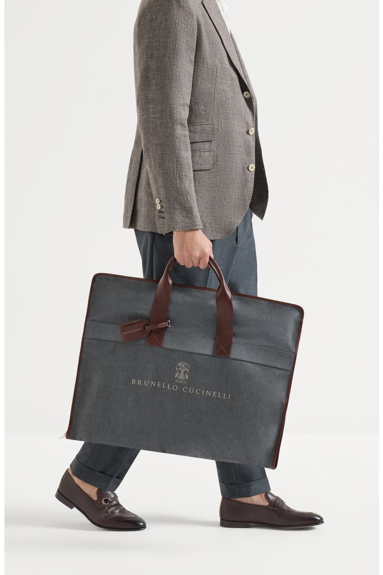 Calfskin suit carrier, Alternate, color, Anthracite