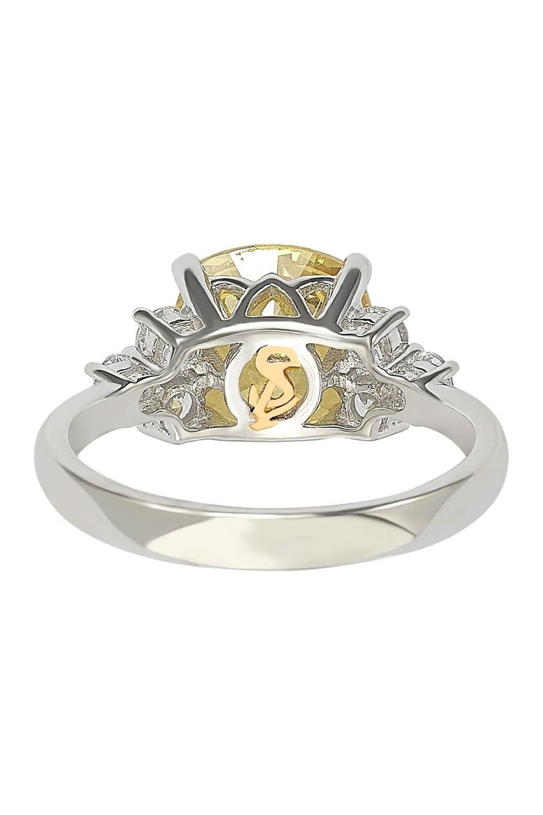 Sterling Silver Yellow Cubic Zirconia Engagement Ring, Alternate, color, YELLOW