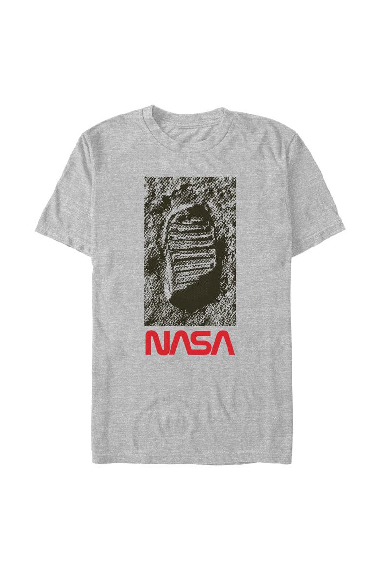 Men's NASA Space Footprint Logo  Graphic T-Shirt, Main, color, Sport Grey