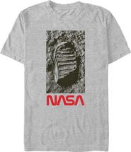NASA Men's NASA Space Footprint Logo  Graphic T-Shirt