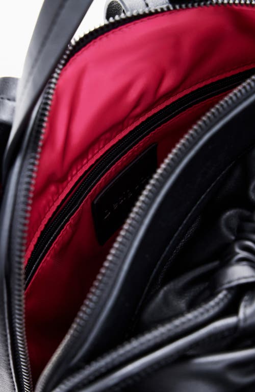 Desigual Faux Leather Backpack In Black